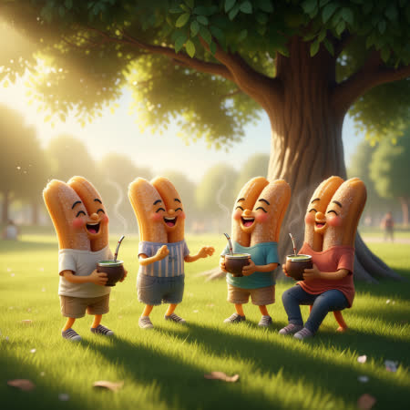 Con nuestros churros en el Parque